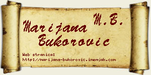 Marijana Bukorović vizit kartica